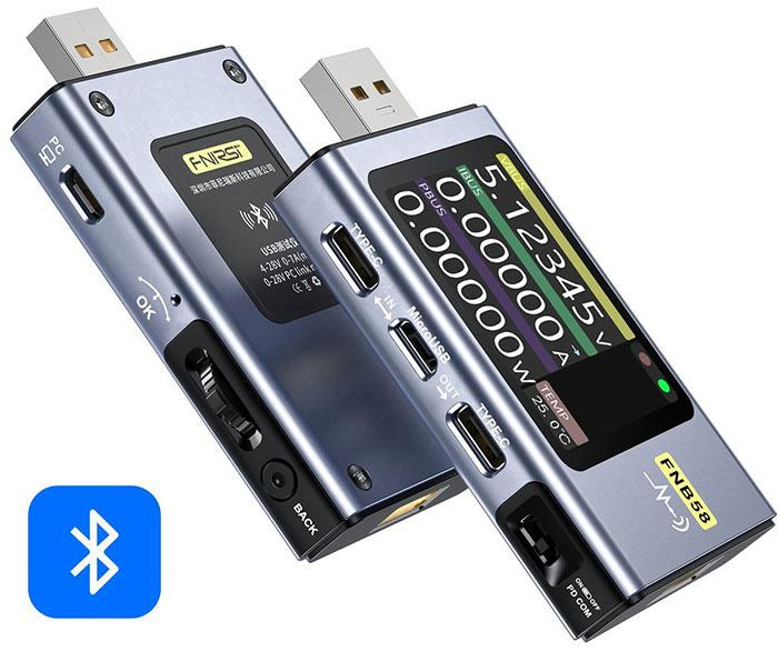 USB tester FNIRSI FNB58 BT, bluetooth