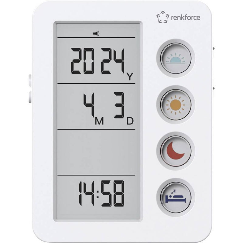 Budík RENKFORCE RF-4883628 s připomenutím užití léků