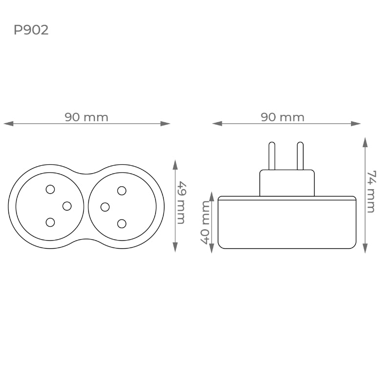 Zásuvka rozbočovací DPM P902W