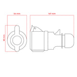 Zásuvka DPM 4p 16A 400V IP44 WS-GP-4-16A