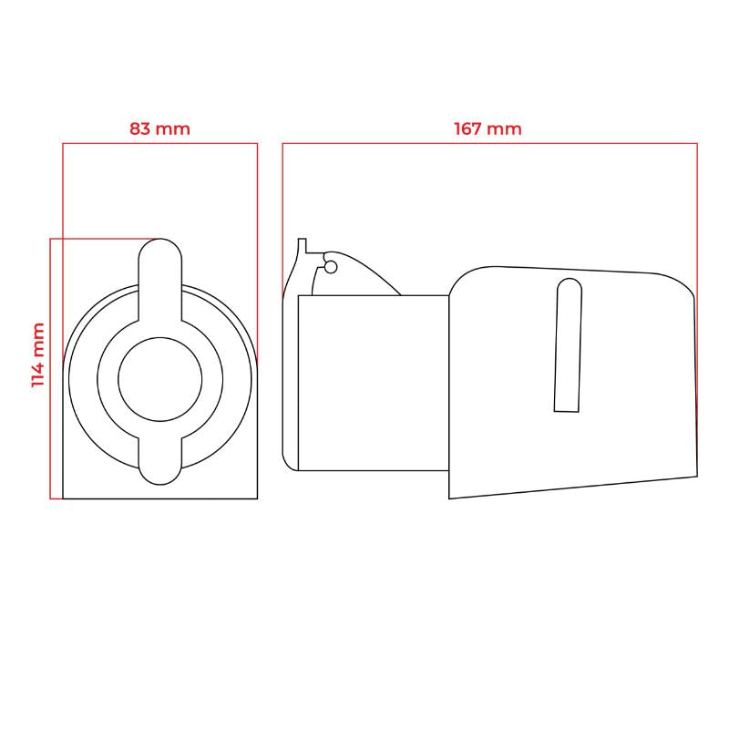 Zásuvka DPM 4p 32A 400V IP44 WS-GS-4-32A