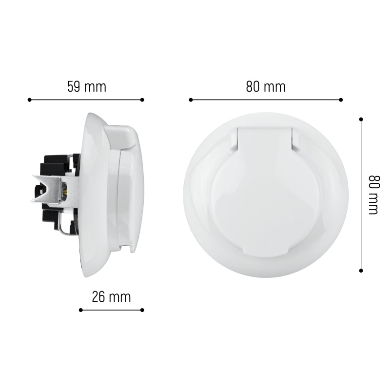 Zásuvka DPM LOFT LF0006W bílá