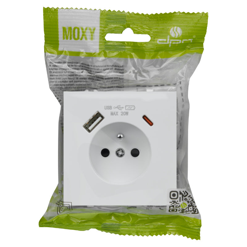 Zásuvka DPM MOXY MOX1036W bílá