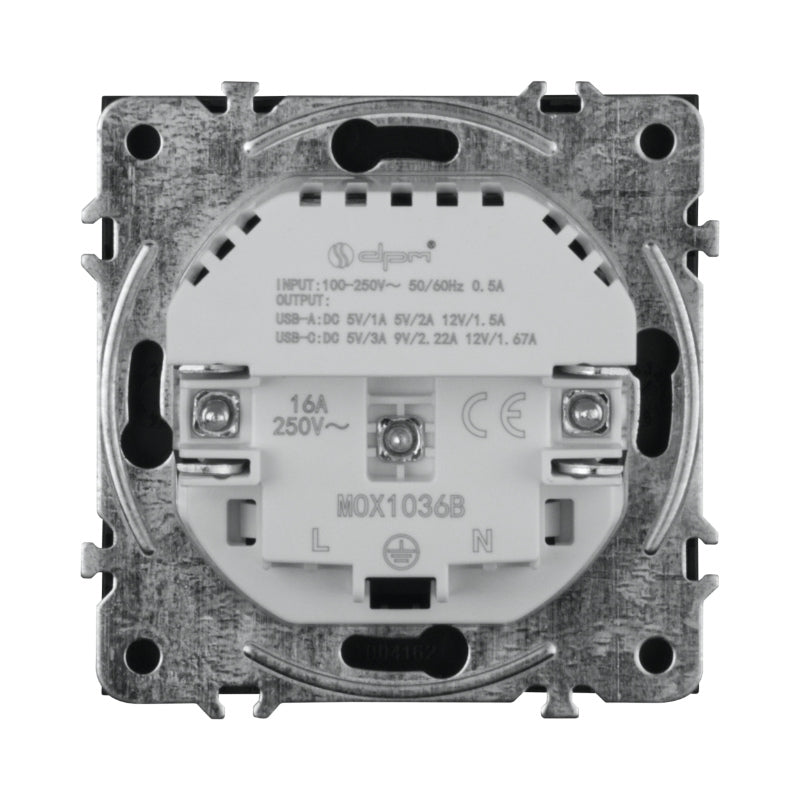 Zásuvka DPM MOXY MOX1036B černá