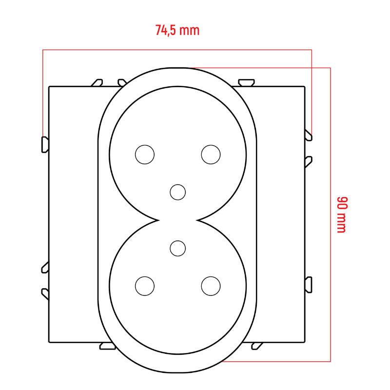 Dvojzásuvka DPM MOXY MOX1029W bílá