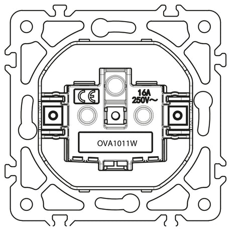 Zásuvka ELECTROMALT OVAL OVA1011W bílá
