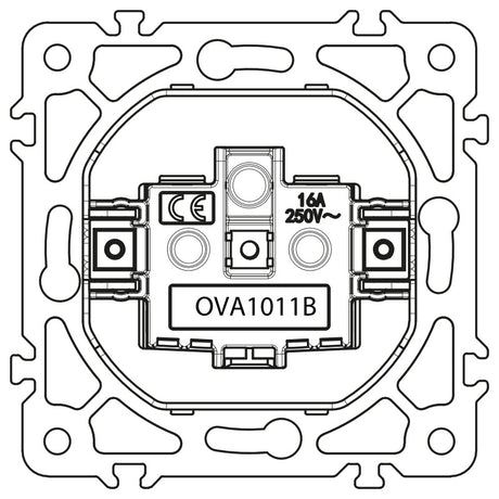 Zásuvka ELECTROMALT OVAL OVA1011B černá
