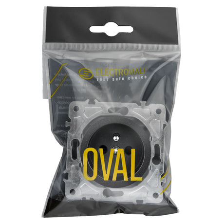 Zásuvka ELECTROMALT OVAL OVA1011B černá