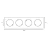 Rámeček čtyřnásobný ELECTROMALT OVAL OVA1004W bílý