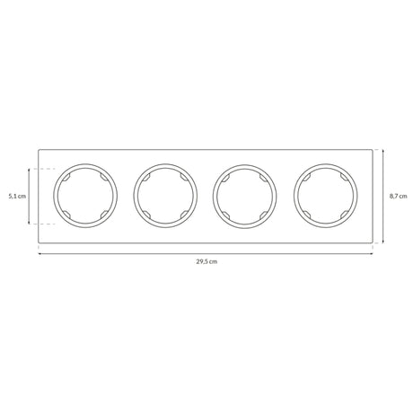 Rámeček čtyřnásobný ELECTROMALT OVAL OVA1004W bílý
