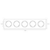 Rámeček pětinásobný ELECTROMALT OVAL OVA1005W bílý