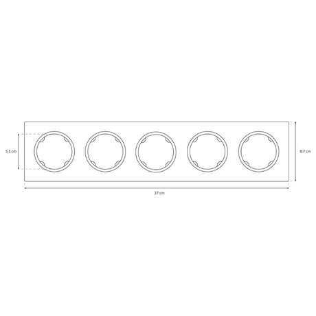 Rámeček pětinásobný ELECTROMALT OVAL OVA1005W bílý