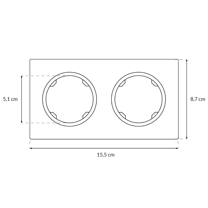 Rámeček dvojnásobný ELECTROMALT OVAL OVA1002W bílý