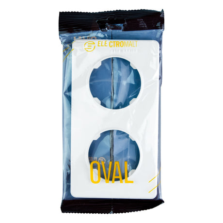 Rámeček dvojnásobný ELECTROMALT OVAL OVA1002W bílý