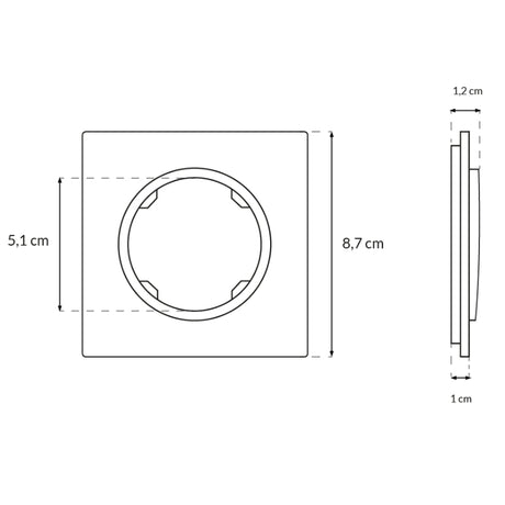 Rámeček ELECTROMALT OVAL OVA1001W bílý