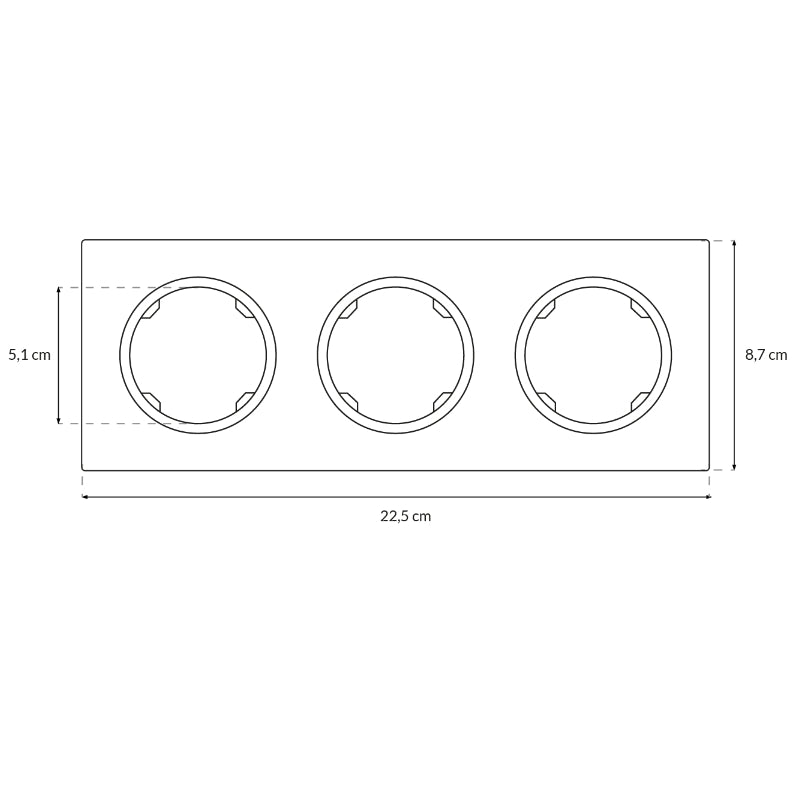 Rámeček trojnásobný ELECTROMALT OVAL OVA1003W bílý