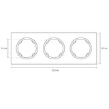 Rámeček trojnásobný ELECTROMALT OVAL OVA1003W bílý