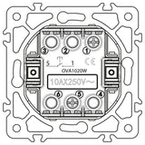 Spínač zvonkový ELECTROMALT OVAL OVA1020W bílý