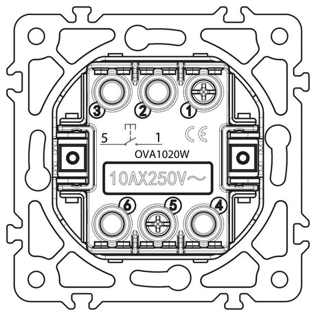 Spínač zvonkový ELECTROMALT OVAL OVA1020W bílý