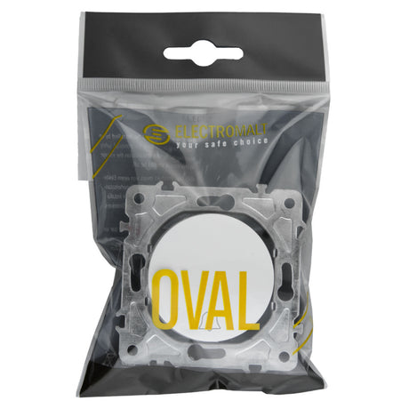 Spínač zvonkový ELECTROMALT OVAL OVA1020W bílý