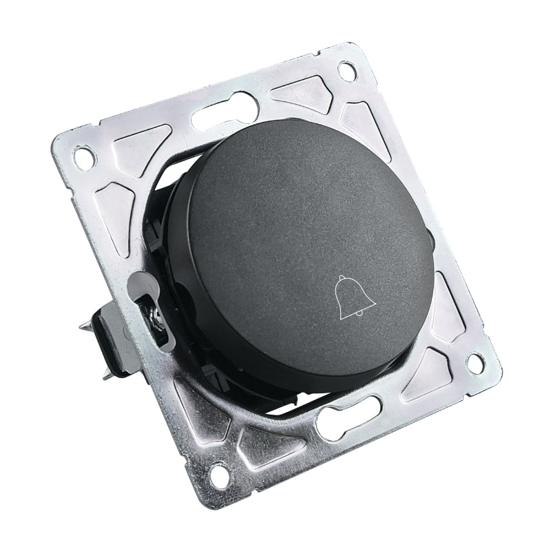 Spínač zvonkový ELECTROMALT OVAL OVA1020B černý