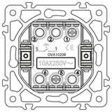 Spínač zvonkový ELECTROMALT OVAL OVA1020B černý