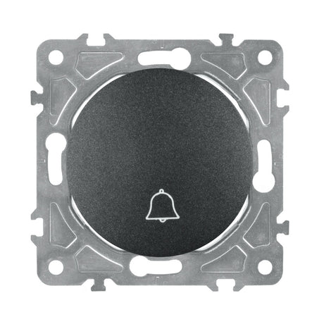 Spínač zvonkový ELECTROMALT OVAL OVA1020B černý