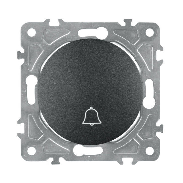 Spínač zvonkový ELECTROMALT OVAL OVA1020B černý