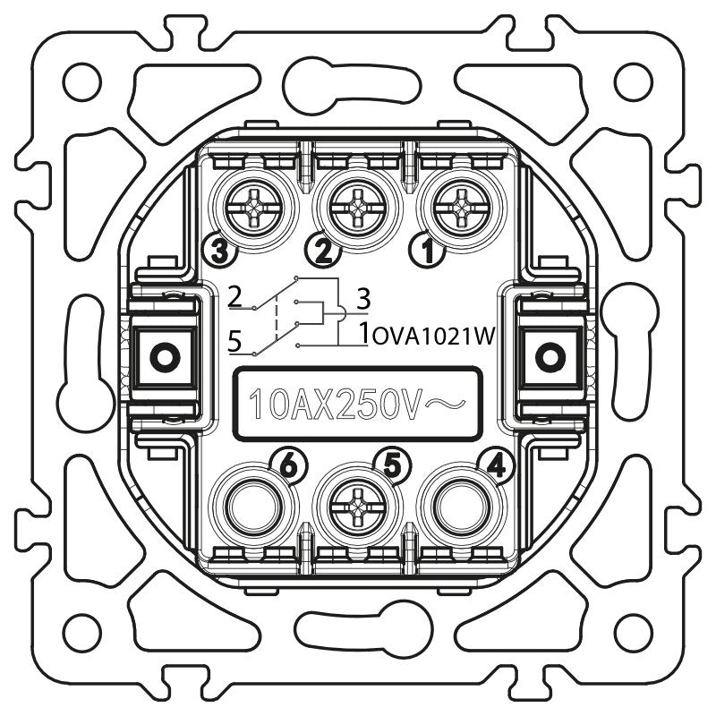 Vypínač ELECTROMALT OVAL OVA1021W bílý