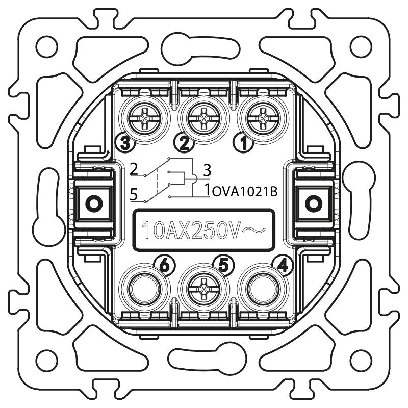 Vypínač ELECTROMALT OVAL OVA1021B černý