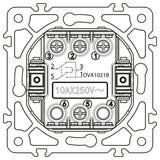 Vypínač ELECTROMALT OVAL OVA1021B černý