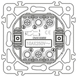 Vypínač ELECTROMALT OVAL OVA1008W bílý