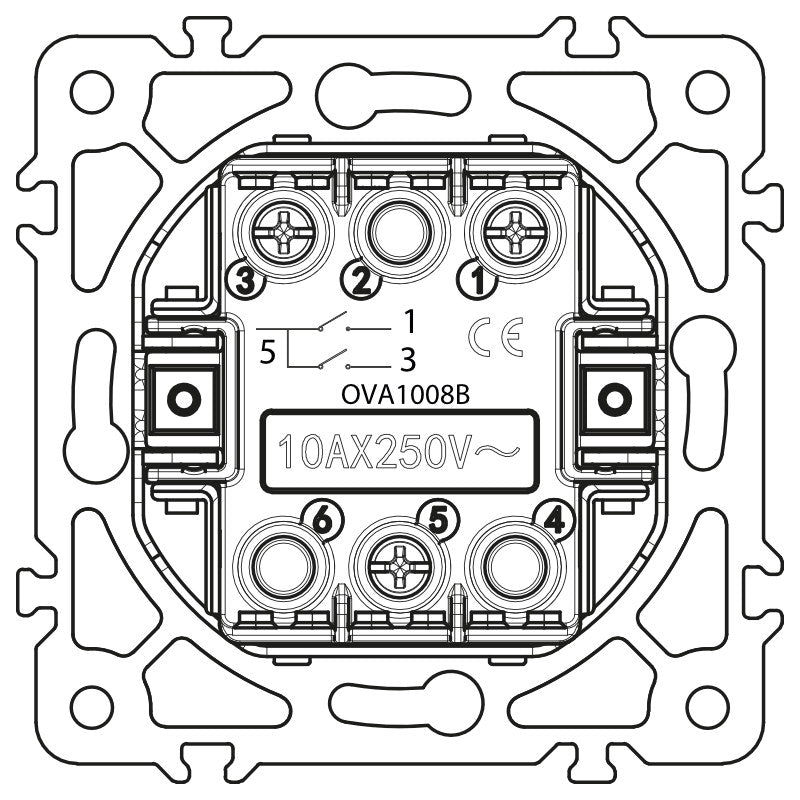 Vypínač ELECTROMALT OVAL OVA1008B černý