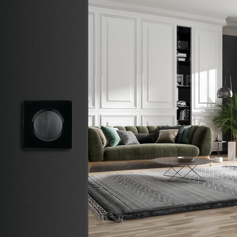 Vypínač ELECTROMALT OVAL OVA1008B černý