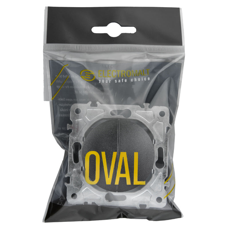 Vypínač ELECTROMALT OVAL OVA1008B černý
