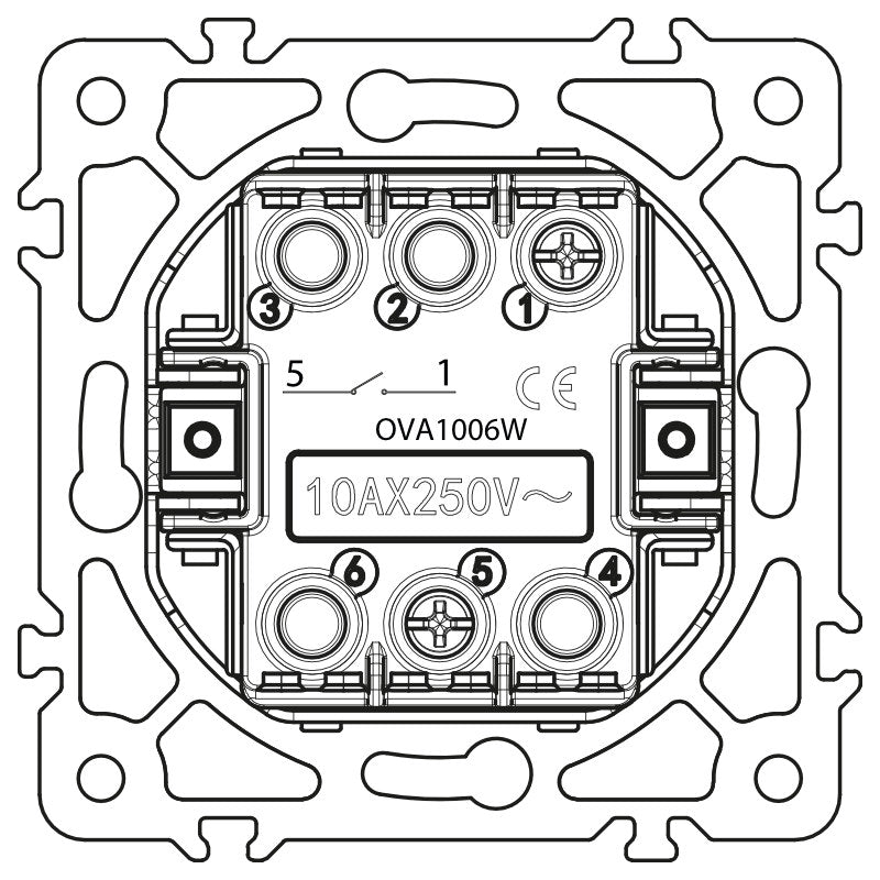Vypínač ELECTROMALT OVAL OVA1006W bílý