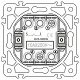 Vypínač ELECTROMALT OVAL OVA1006W bílý