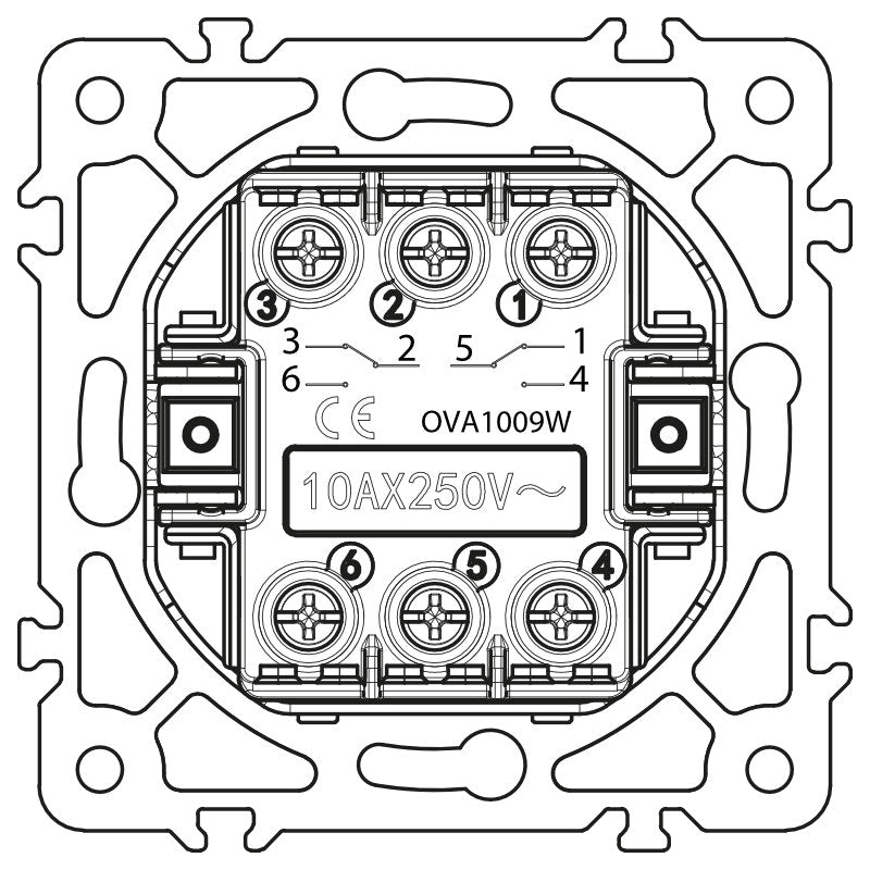 Vypínač ELECTROMALT OVAL OVA1009W bílý