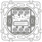Vypínač ELECTROMALT OVAL OVA1009W bílý