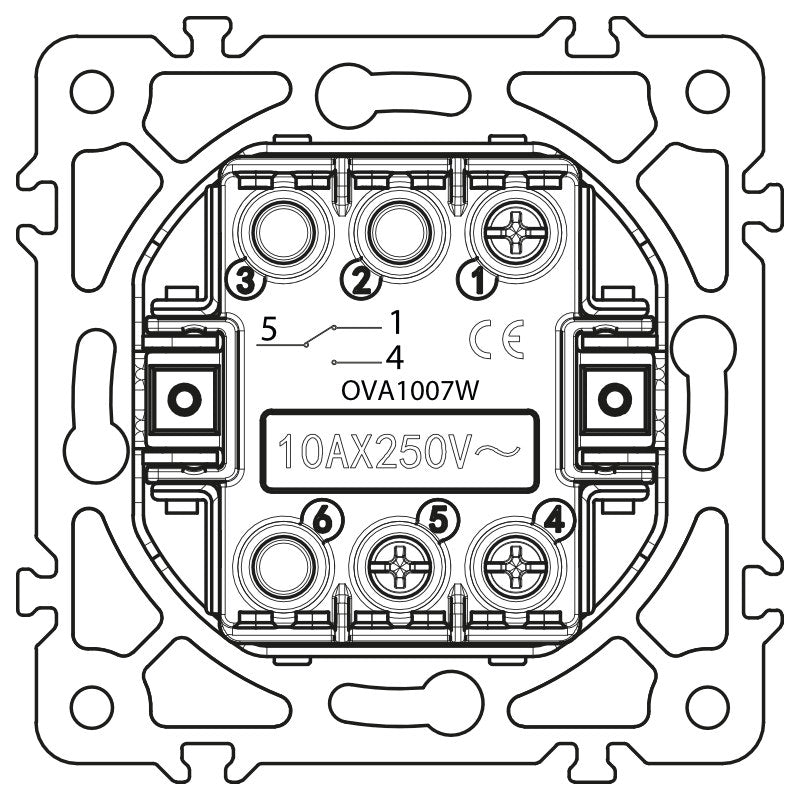 Vypínač ELECTROMALT OVAL OVA1007W bílý