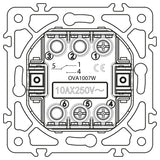 Vypínač ELECTROMALT OVAL OVA1007W bílý
