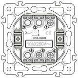 Vypínač ELECTROMALT OVAL OVA1007B černý