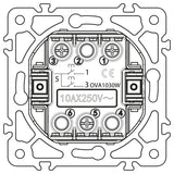 Spínač na rolety ELECTROMALT OVAL OVA1030W bílý