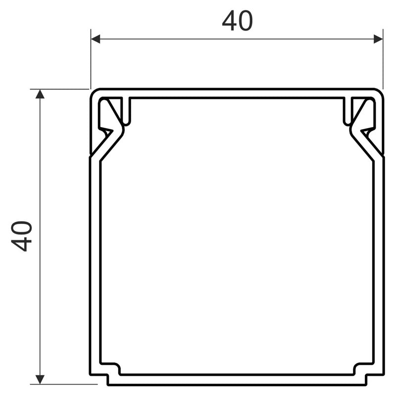 Lišta KOPOS LHD 40x40 HD hranatá