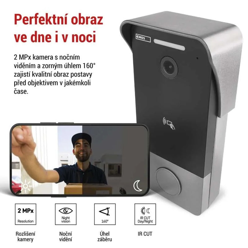 GoSmart videozvonek EMOS IP-20PoE WiFi Tuya