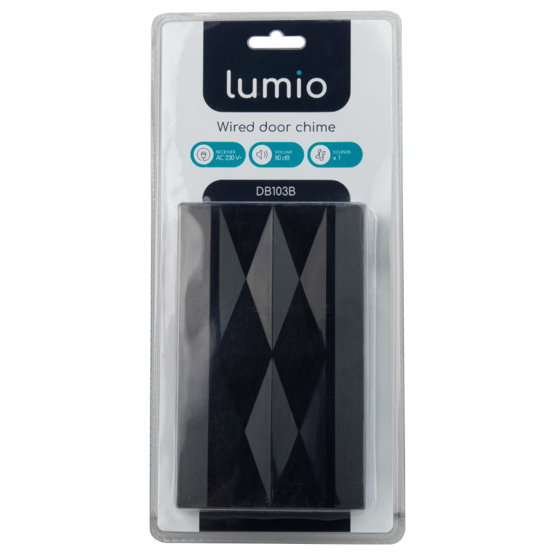 Zvonek drátový LUMIO DB103B černý