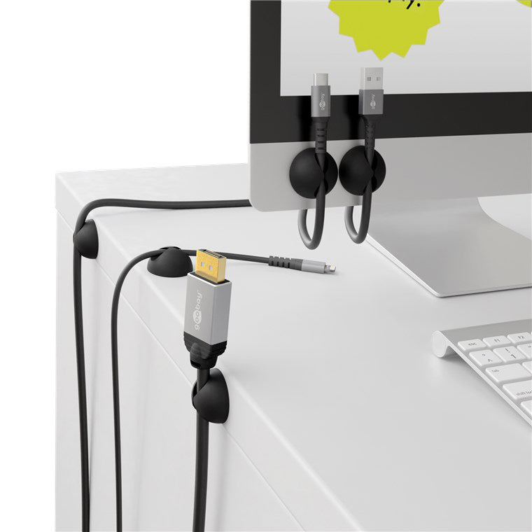 Organizér na kabely GOOBAY 95040 5ks Black