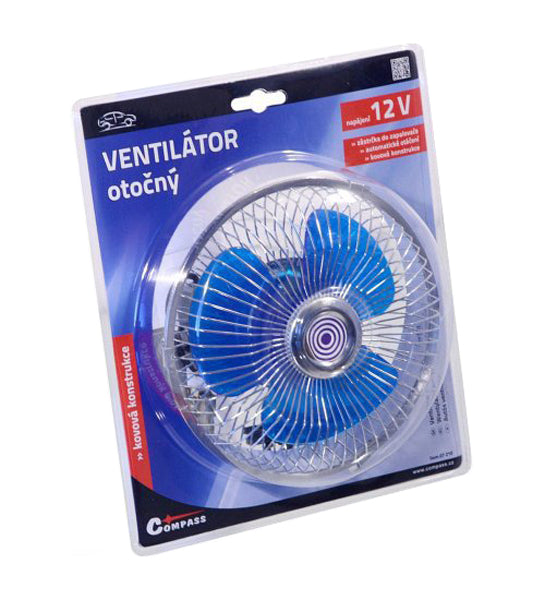 Ventilátor COMPASS 07210 Maxi otočný 12V