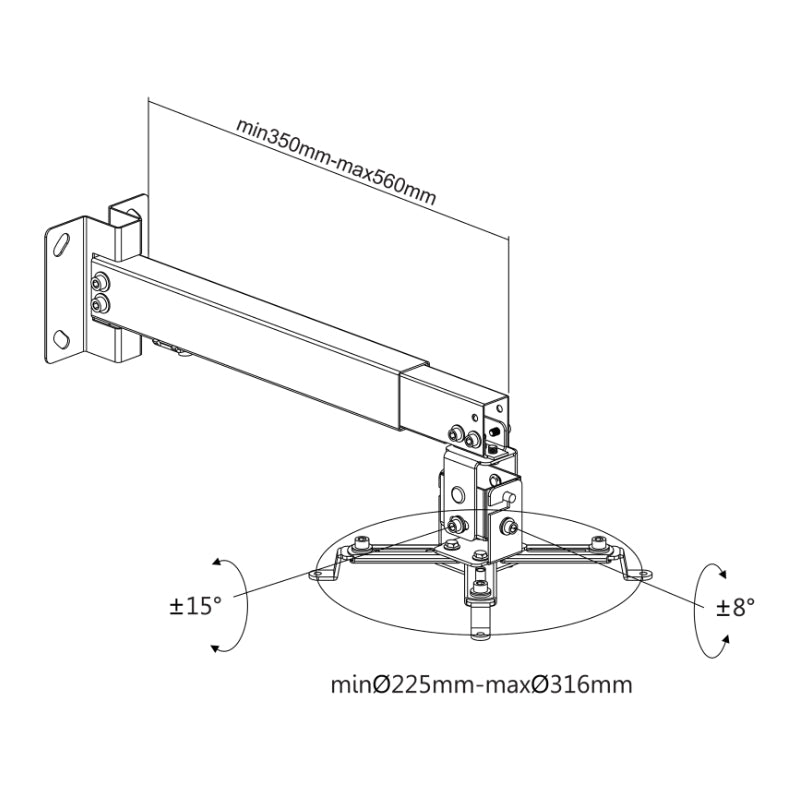 Držák projektoru CABLETECH UCH0101-1