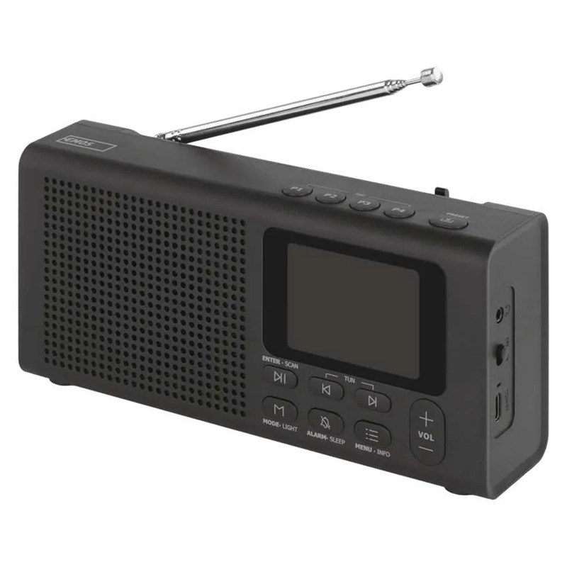 Přenosné rádio EMOS E0090 s Bluetooth, DAB/ DAB+/ FM, černé